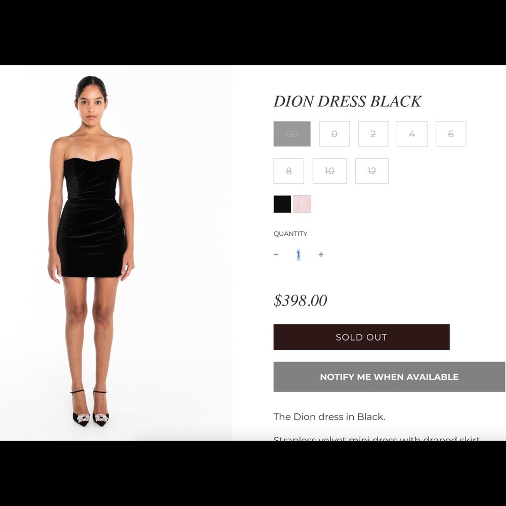 The Bar Dion Dress Black (Dress Only) - Picture 3 of 4
